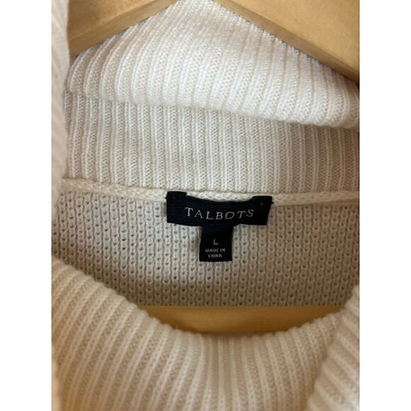 Talbots Sweater Women's L Lambs Wool Cowl Neck Old Money Quiet Luxury Lagenlook - Picture 2 of 15